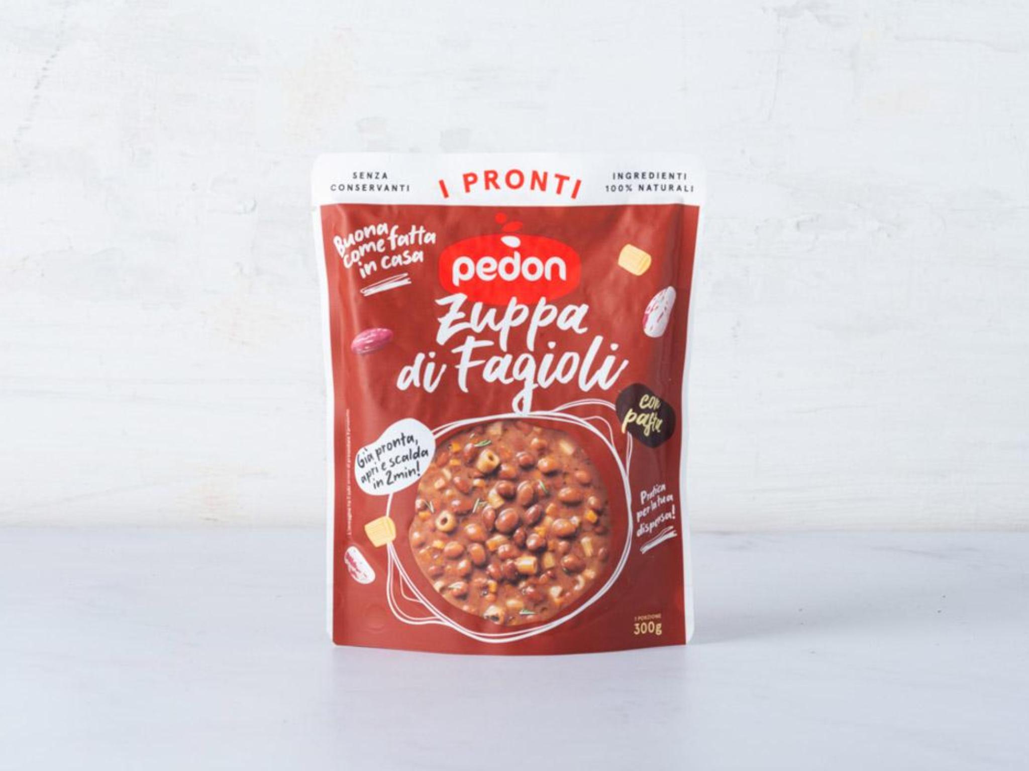 Zuppa pronta di fagioli con pasta