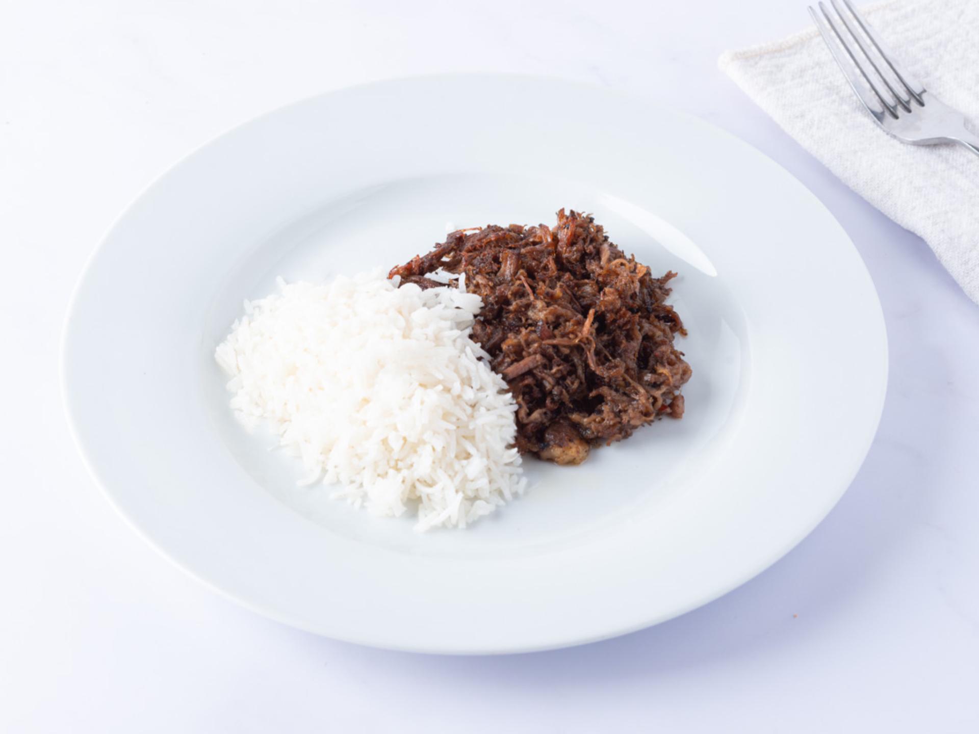 Brisket affumicato e riso basmati