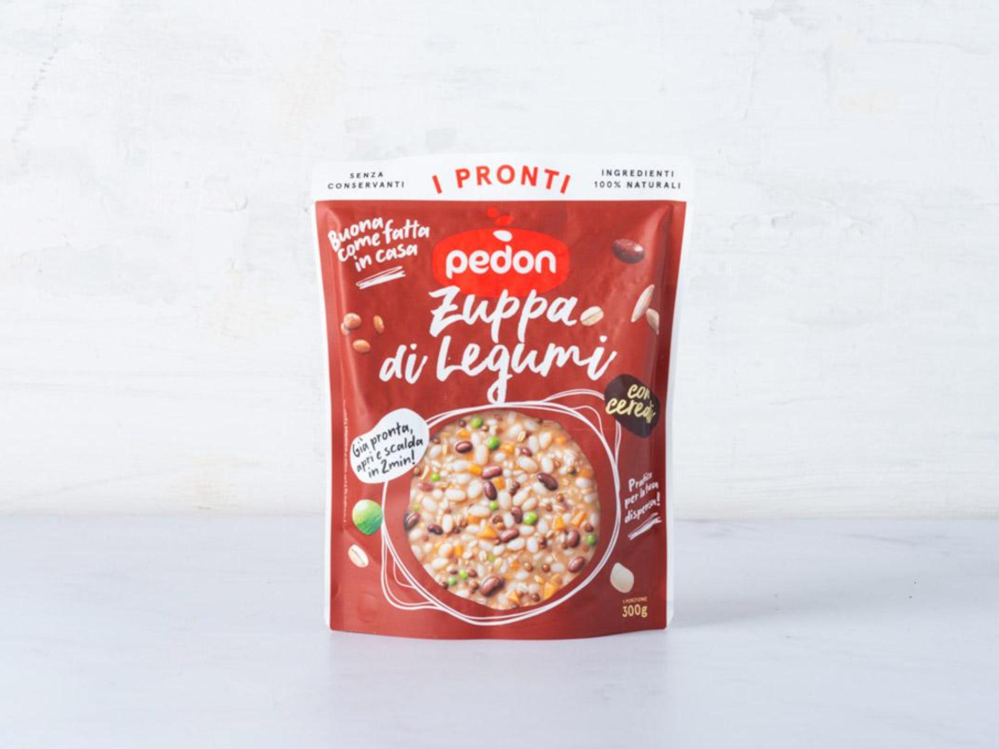 Zuppa pronta di legumi con cereali