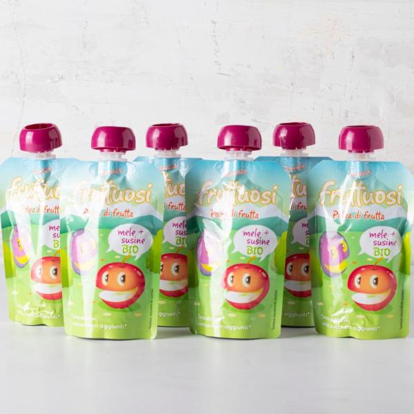 6 Polpa mela e susina BIO | 6 x 100 g