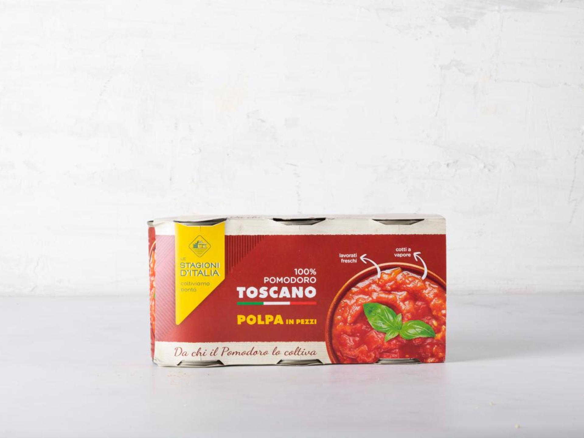 Polpa di pomodoro 100% Toscano a pezzettoni