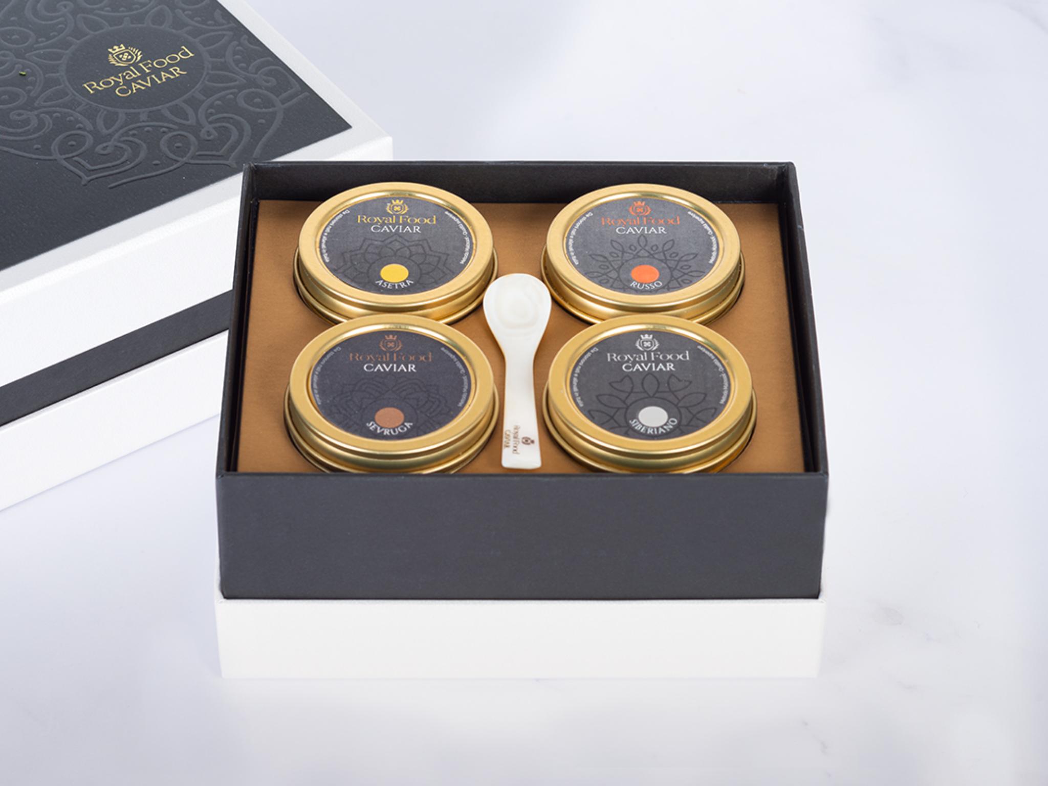 Cofanetto degustazione caviale con cucchiaino in madreperla