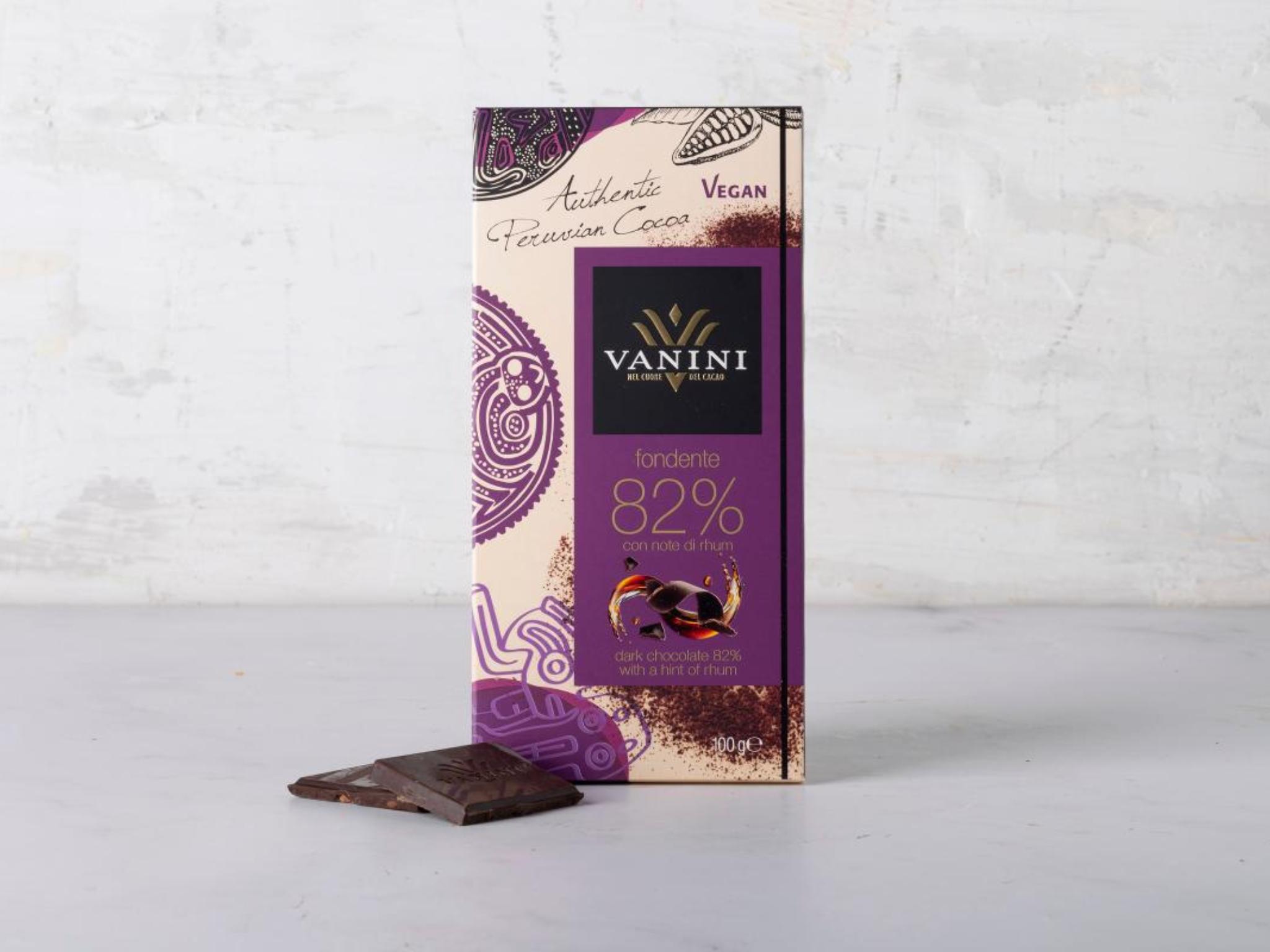 Cioccolato fondente 82% con note di rhum