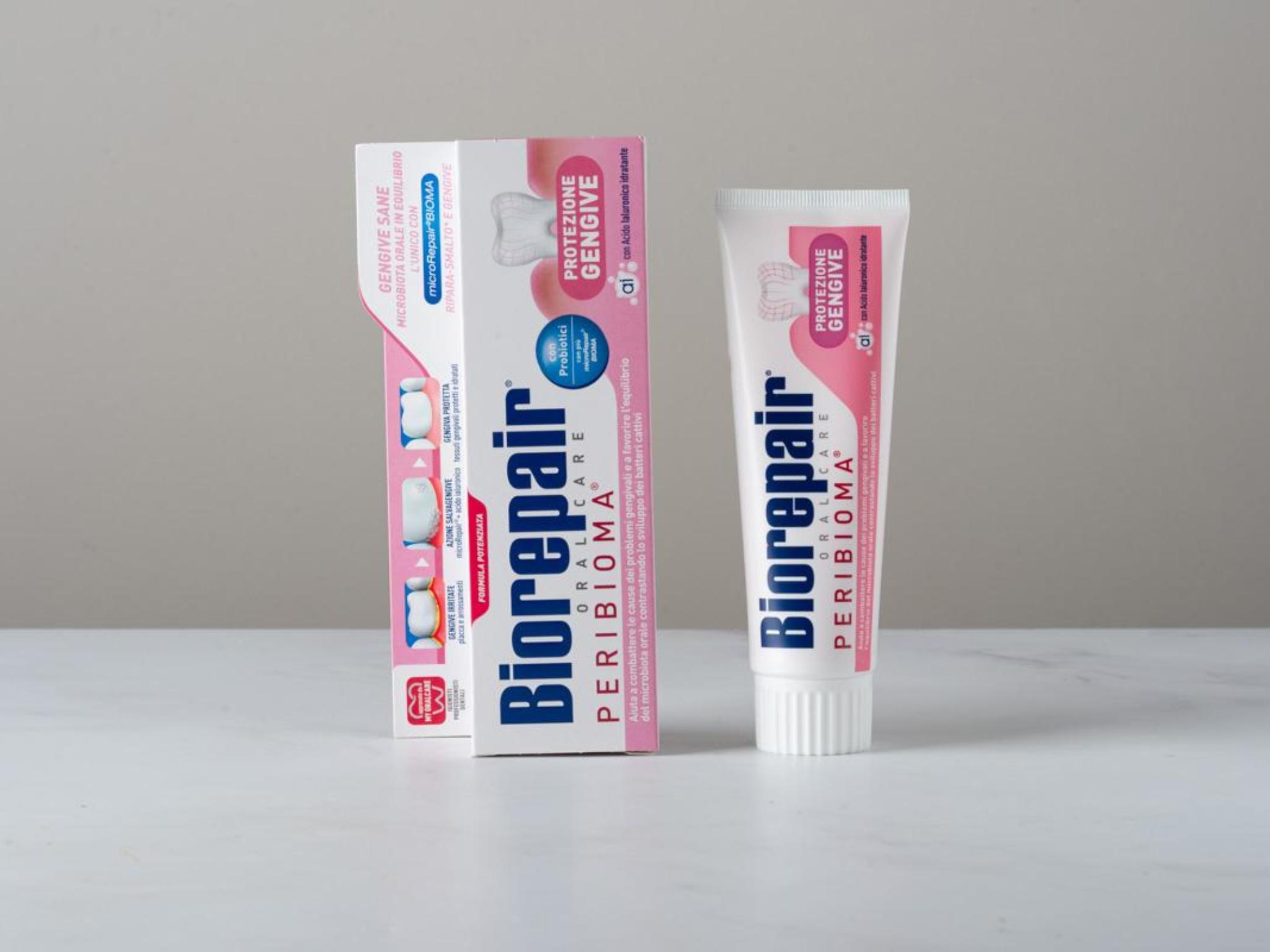 Dentifricio peribioma protezione gengive