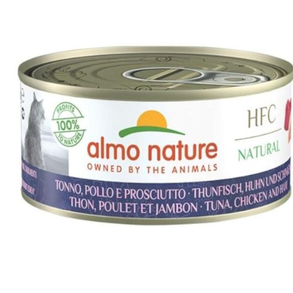 Almo Nature 24 Lattine gatto tonno, pollo e prosciutto HFC 150 g | 24 x 150 g