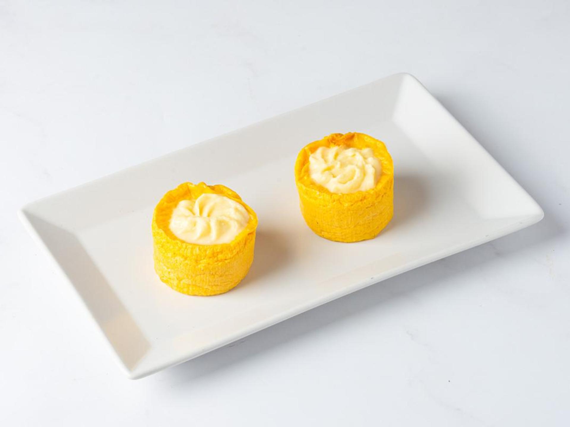 Flan di zucca con fonduta