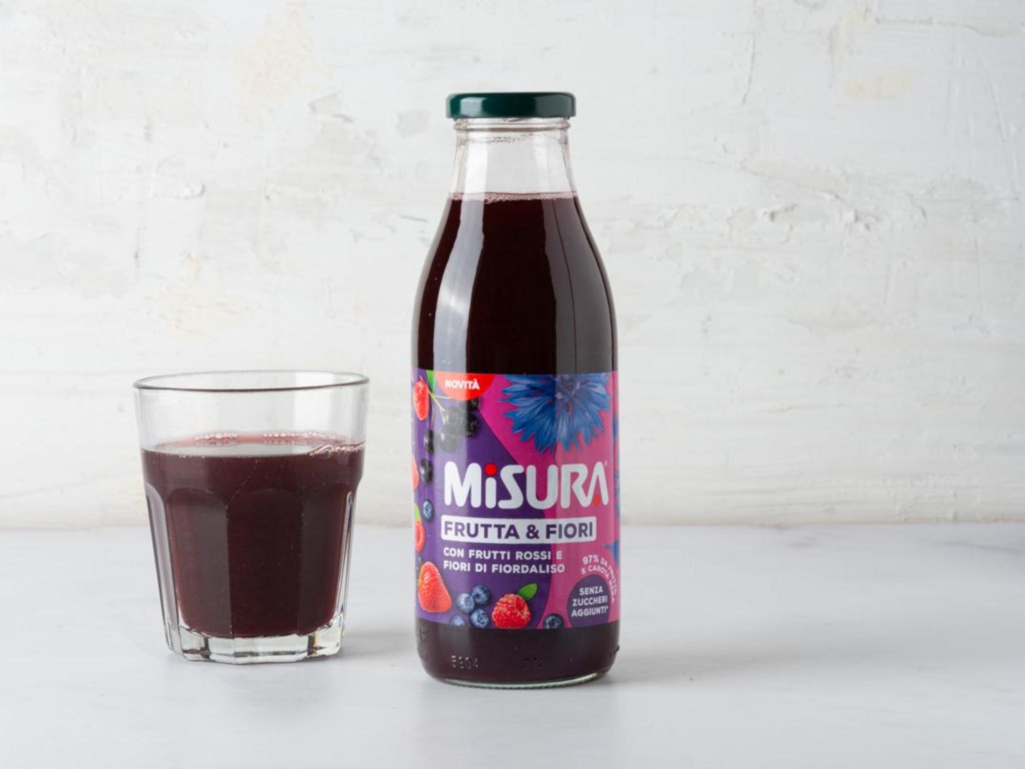 Succo frutti rossi e fiordaliso