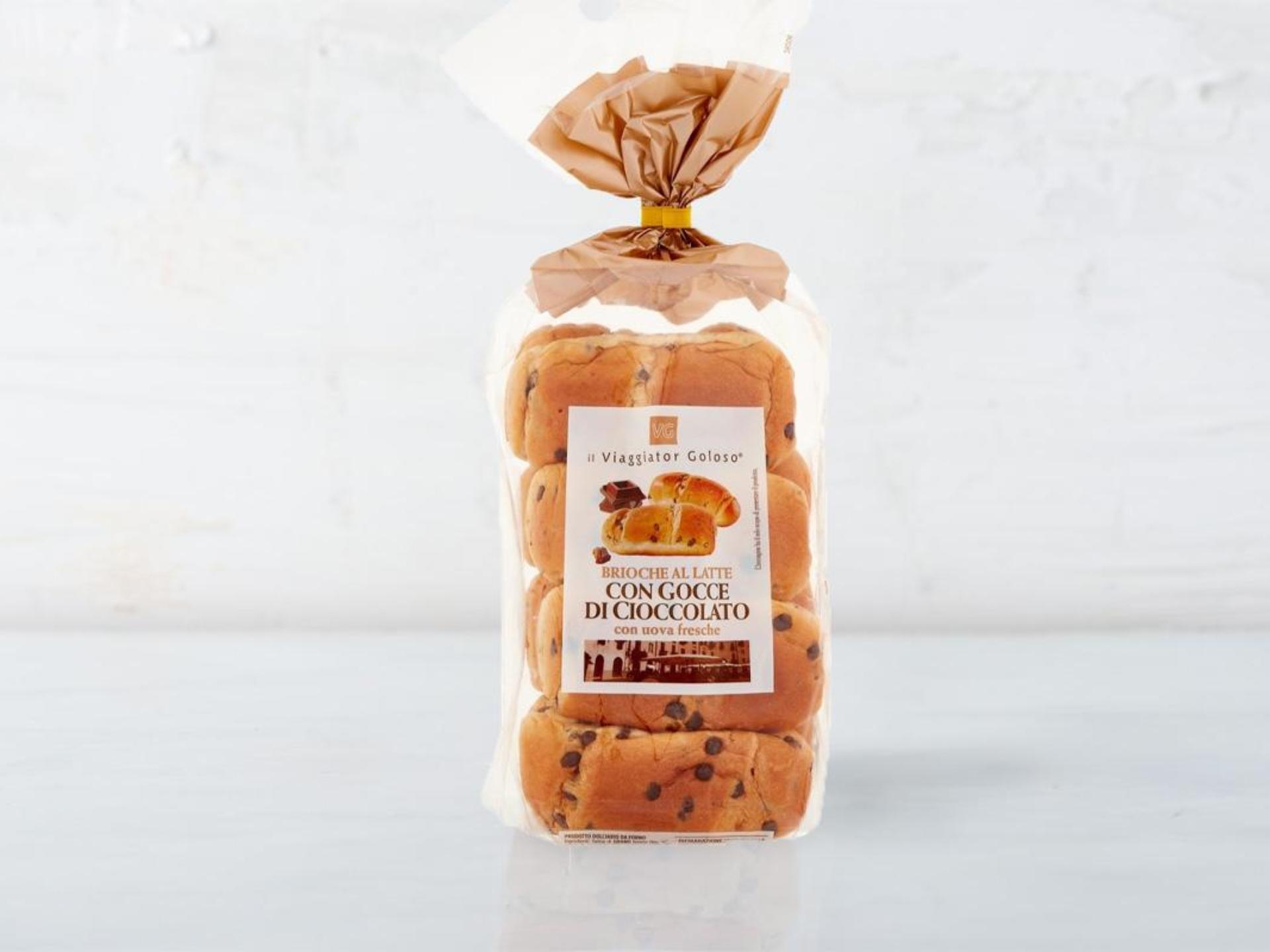 Brioche al latte con gocce di cioccolato