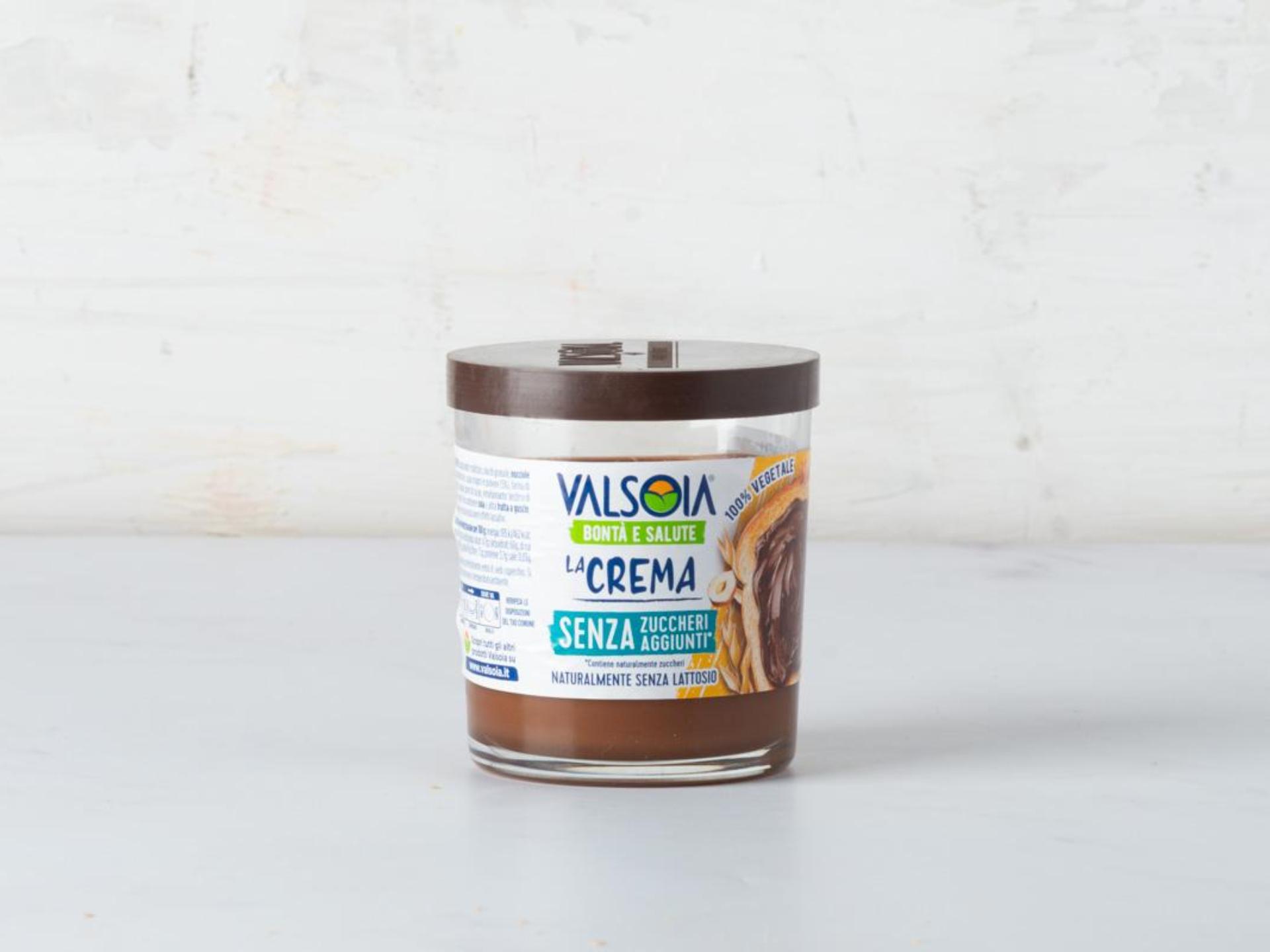 Crema spalmabile alle nocciole e cacao senza zuccheri aggiunti 100% vegetale