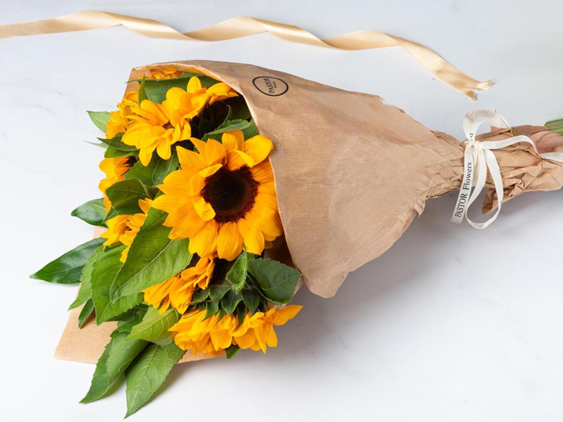 Bouquet di 5 girasoli