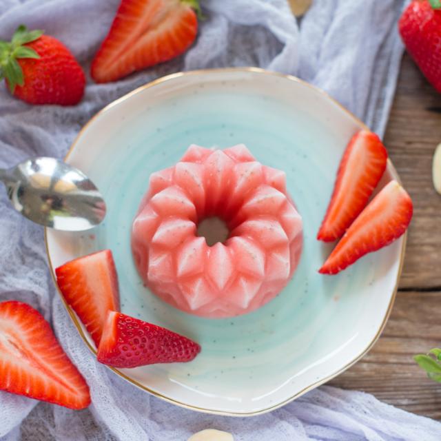 Budino vegano alle fragole