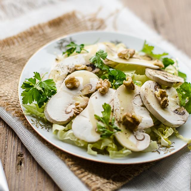 Carpaccio di funghi champignon