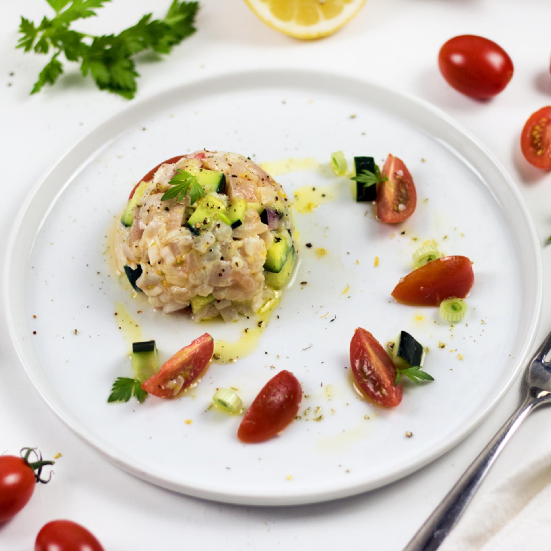 Ceviche mediterraneo di ricciola