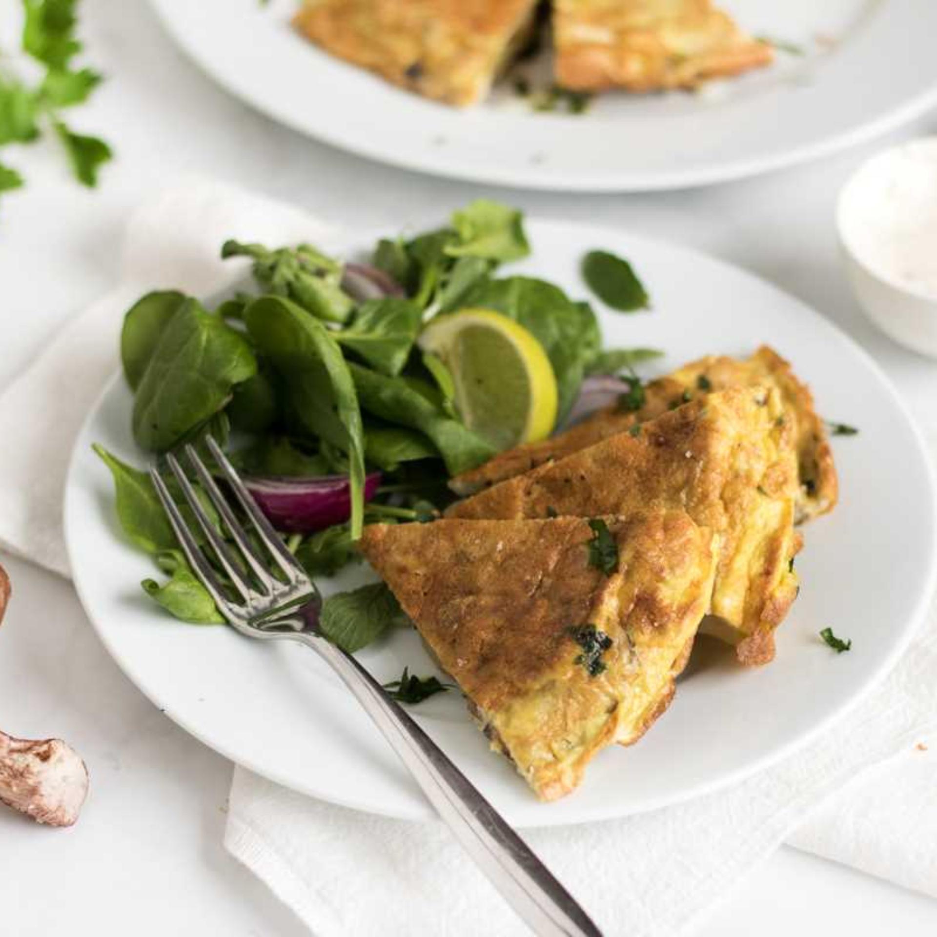 Frittata di funghi Shiitake e patate