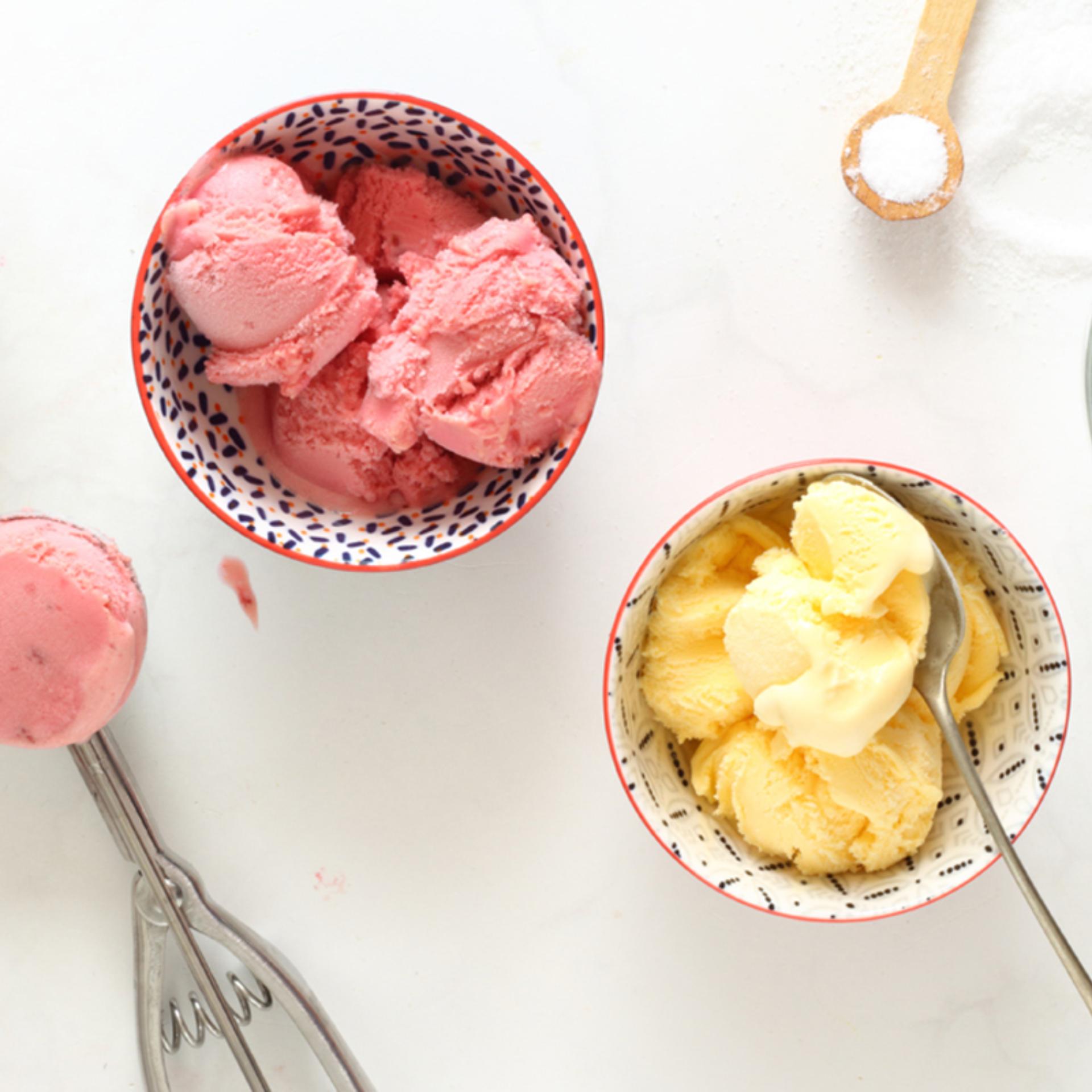 Gelato fatto in casa frutta e crema