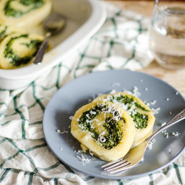 Gnocco ripieno di spinaci e ricotta