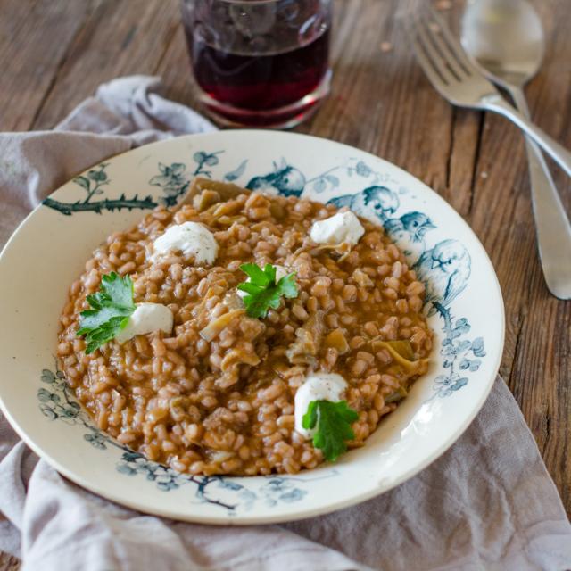 Orzotto ai carciofi e mascarpone
