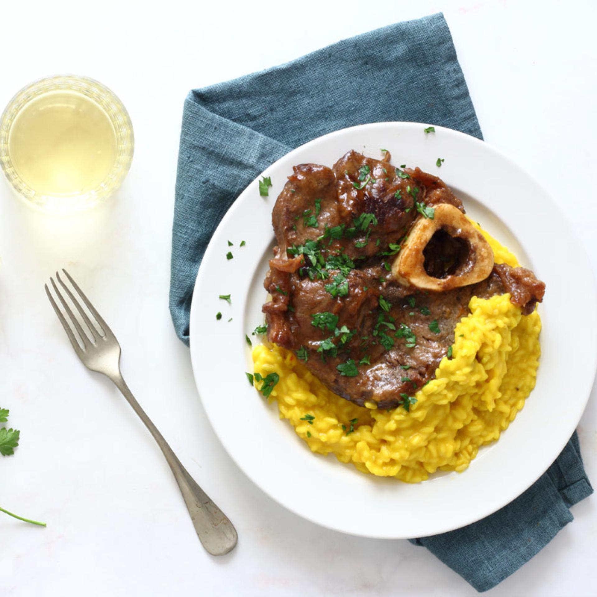 Ossobuco e risotto alla milanese