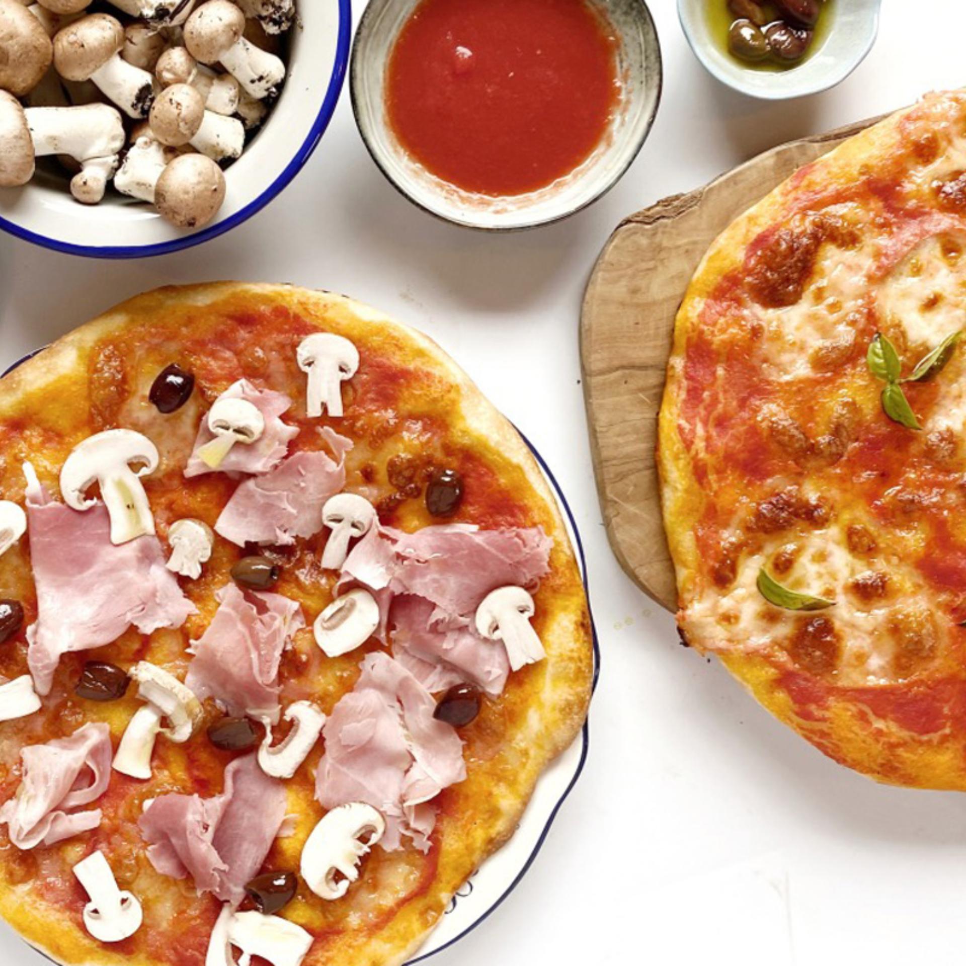 Pizza party con impasto pronto