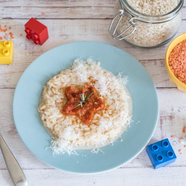 Risotto con ragù di lenticchie