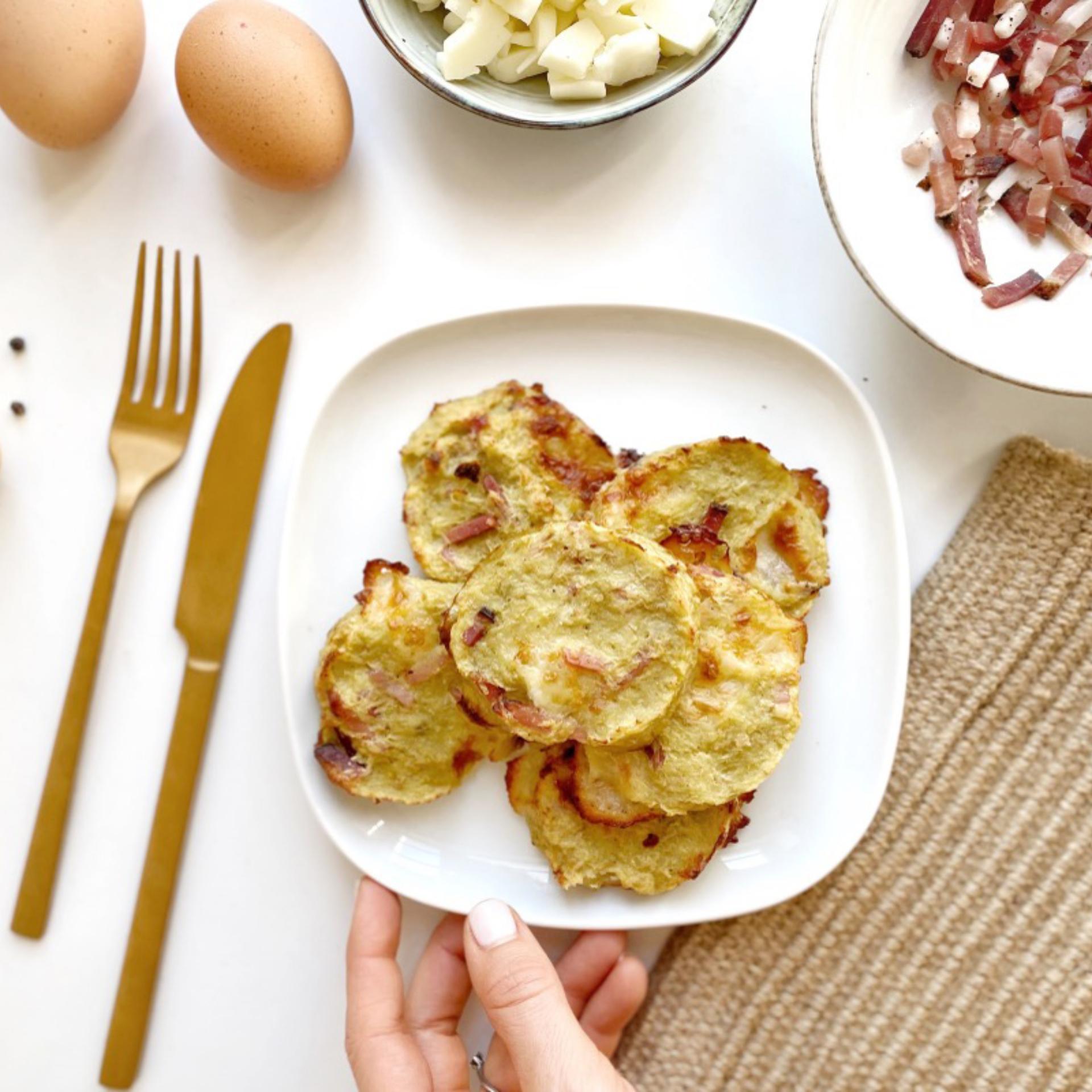 Rosti di patate, provola e speck