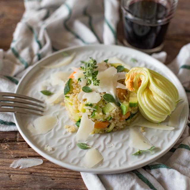 Sformatino con quinoa, verdure e formaggio