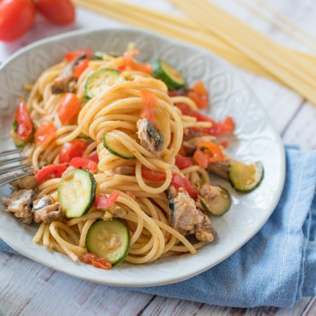 Spaghetti al ragù di sgombro