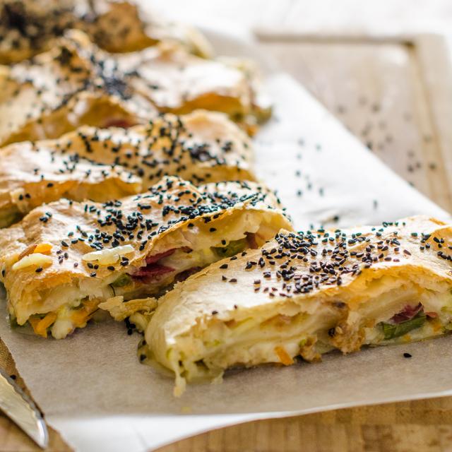 Strudel filante di verdure