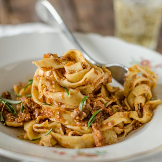 Tagliatelle al ragù di verdure