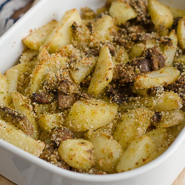 Teglia di patate e funghi