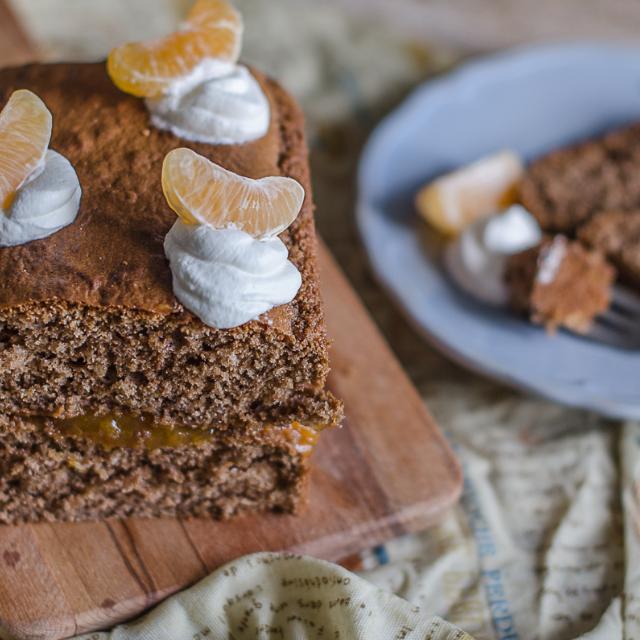 Torta al cioccolato con composta al myagawa