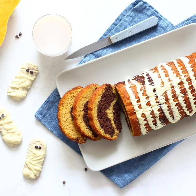 Torta bicolore alla zucca