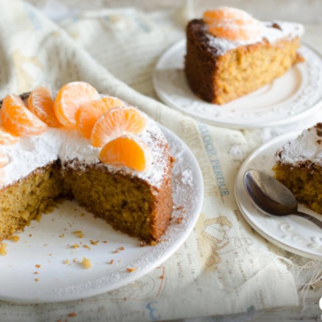 Torta di cioccolato bianco e mandarini