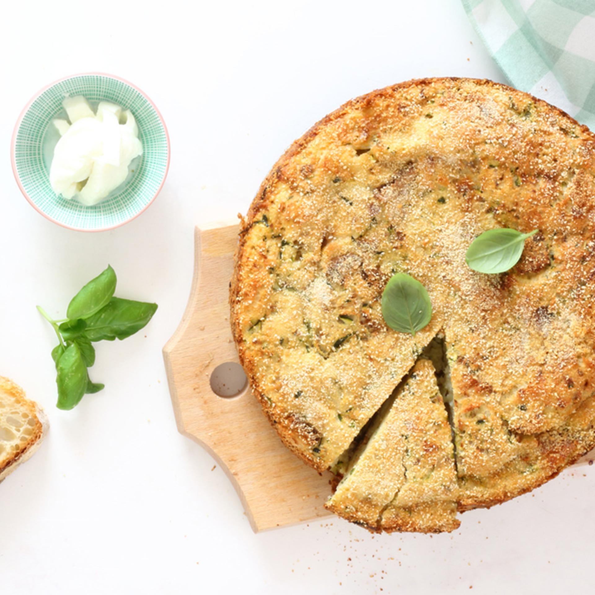Torta di pane alle zucchine