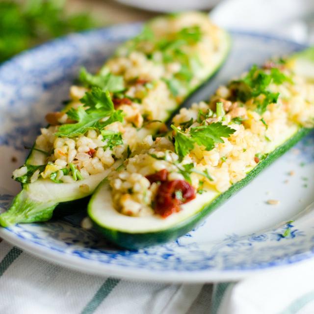 Zucchine ripiene di bulgur